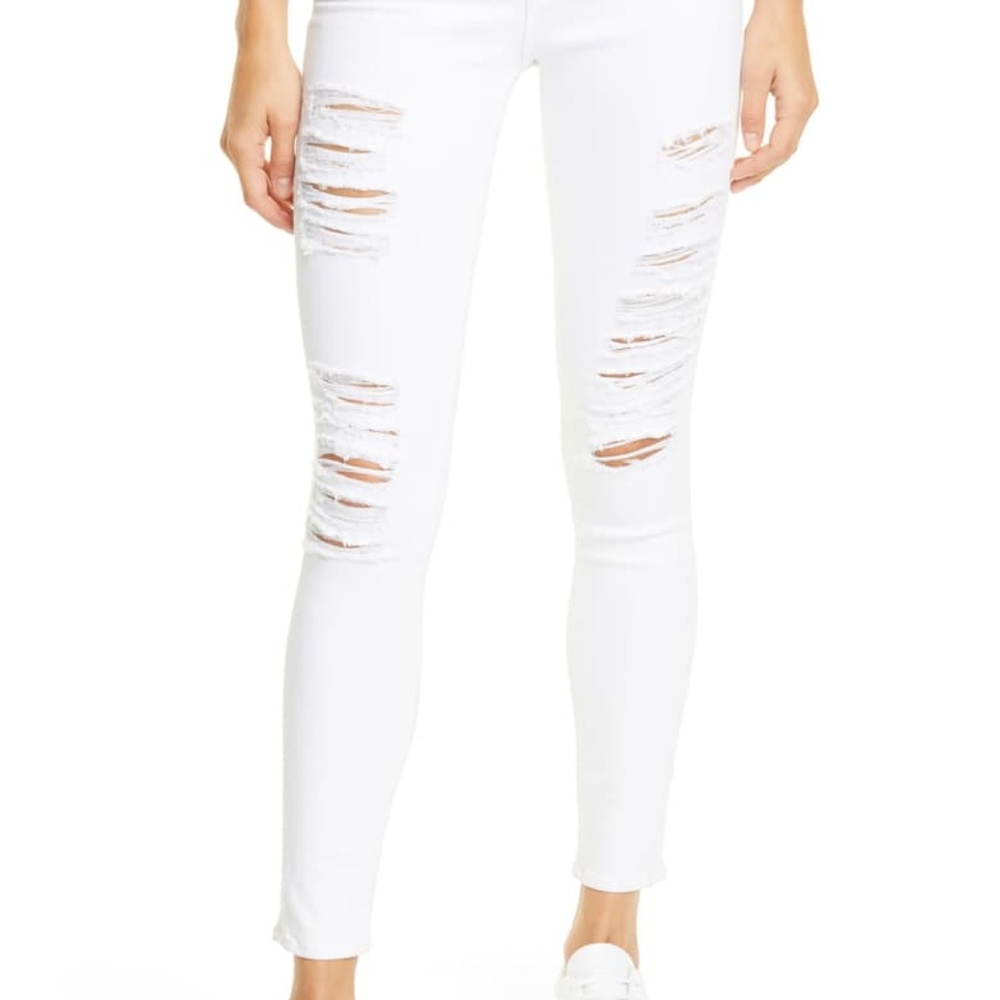 Frame Le Skinny Ripped Jeans